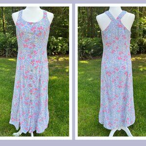 Vintage Carol Anderson Racer Back Button Front Sundress Size 6 Petite/Reg EUC!